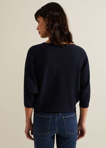 Phase Eight Cristine Knitwear Navy Canada | EJVKMD-486